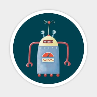 Retro Robot Magnet